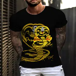 Inspired by Cobra Kai Karate Kid T-shirt Cartoon Manga Anime Classic Street Style T-shirt For Men's Adults' Hot Stamping 100% Polyester Lightinthebox