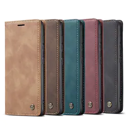 New Retro Business Leather Magnetic Flip Phone Case For Samsung Galaxy S22 S21 Plus Ultra A72 A52 A42 A32 With Wallet Card Slot Stand Leather Classic Design with Card Slot Closure Fold Case Lightinthebox