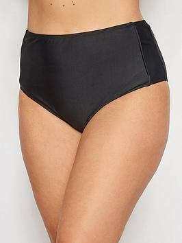 Yours Control Bikini Brief with Piping - Black, Black, Size 16, Women