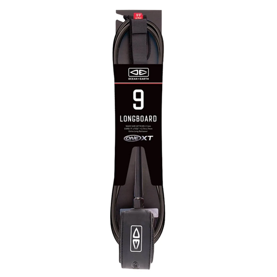 Ocean and Earth One XT Longboard Ankle Leash - Black