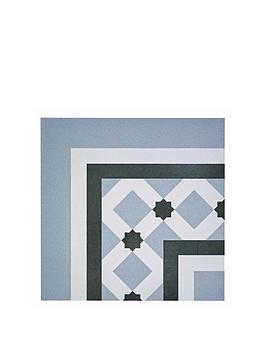 Topps Tiles Henley Ice Corner Tile 22.5Cm X 22.5Cm (Box Of 12 Tiles)