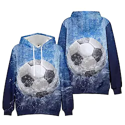 Inspired by World Cup Qatar 2022 Football Soccer Hoodie Cartoon Manga Anime Front Pocket Graphic Hoodie For Men's Women's Unisex Adults' 3D Print 100% Polyester Lightinthebox
