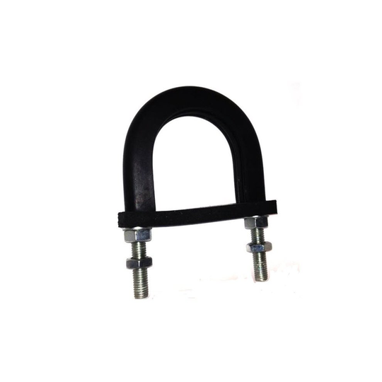 Light Duty Anti-Vibration Rubber Lined U-bolt 76 mm ID (suit 65 mm NB pipe)-T316 SS
