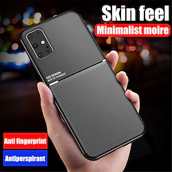 Phone Case For Samsung Galaxy Back Cover S22 S21 S20 Plus Ultra FE A32 A52 A72 Note 20 Ultra Solid Color TPU Metal Lightinthebox