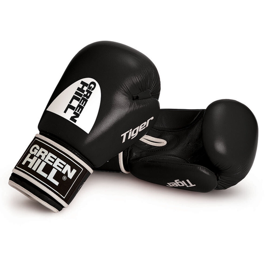 ( Black, 10oz) GREEN HILL BOXING GLOVES TIGER LEATHER