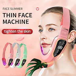 Facial Lifting Device LED Photon Therapy Facial Slimming Vibration Massager Double Chin V Face Shaped Cheek Lift Belt Machine Lightinthebox