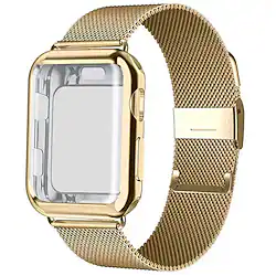 Watch Bands Compatible with Apple 38mm 40mm 41mm 42mm 44mm 45mm With Screen Protector Case Stainless Steel Milanese Loop Adjustable Wristband for iWatch Series 8/7/6/5/4/3/2/1/SE Lightinthebox