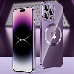 Magnetic Case Magnet For Magsafe Wireless Charging iPhone 14 Plus Pro Max Plating Phone Cover With Camera Lens Protector Lightinthebox