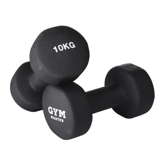 (10kg Pair) Gym Master Neoprene Dumbbells | Pair and Full Set Options | 1-10KG