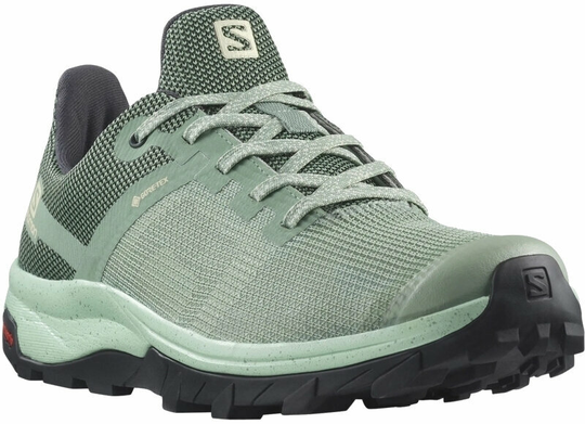 Salomon Womens Outdoor Shoes Outline Prism GTX W Granite Green/Yucca/Ebony 38