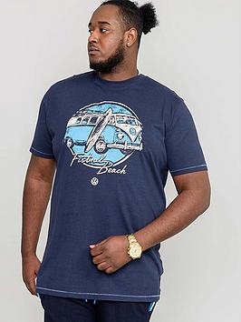 D555 Winterton Official Camper Van Printed T-shirt - Navy, Navy, Size 4Xl, Men