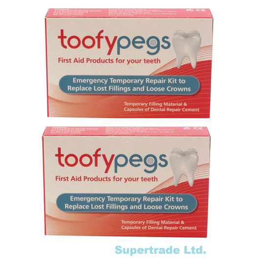 Toofypegs Toofy Pegs Emergency Crown Temporary Repair Kit Lost Fillings Loose X2