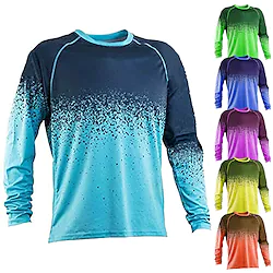 21Grams Men's Downhill Jersey Long Sleeve Mountain Bike MTB Road Bike Cycling Green Purple Yellow Graphic Bike Jersey UV Resistant Quick Dry Back Pocket Polyester Spandex Sports Graphic Patterned Lightinthebox