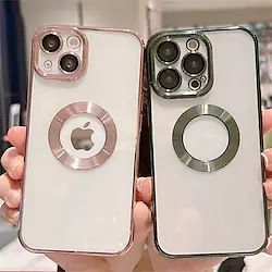 Phone Case For Apple Clear Case iPhone 14 Pro Max 13 12 11 Pro Max Mini X XR XS 8 7 Plus Bumper Frame Plating Fashion Transparent TPU Lightinthebox