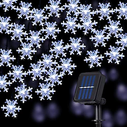 Snowflake String Lights Solar Globe Lights Christmas Decoration 12M 100LED 8 Mode Solar 12m Snow Bubble Bulb Lights Outdoor Waterproof Garden Christmas Light Outdoor Xmas Wreath Balcony Backyard Decoration Lightinthebox