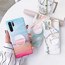 Case For Huawei Huawei p40 / Huawei P40 Pro / Huawei P20 lite marble imd process TPU material glossy ring bracket beautiful mobile phone case Lightinthebox