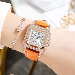 Quartz Watch for Women Analog Quartz Stylish Glitter Fashion Casual Diamond Creative Bracelet Stainless Steel Alloy Fashion Creative Lightinthebox