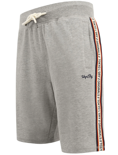 Jogger Shorts Malibu Surf Jogger Shorts with Tape Detail In Light Grey Marl - Tokyo Laundry / M - Tokyo Laundry