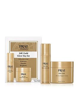 Prai 24K Gold Golden Glow Duo 15Ml 24K Serum + 30Ml Gold Crème