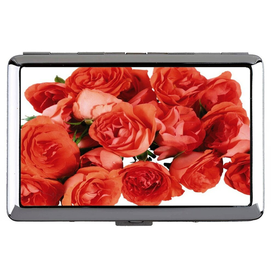 Cigarette Case Holder,Flowers Roses Flowers Bouquet Life Dual Hard Box And Holder(King Size)