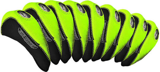 Longridge Eze Iron Covers 10Pcs Black/Lime