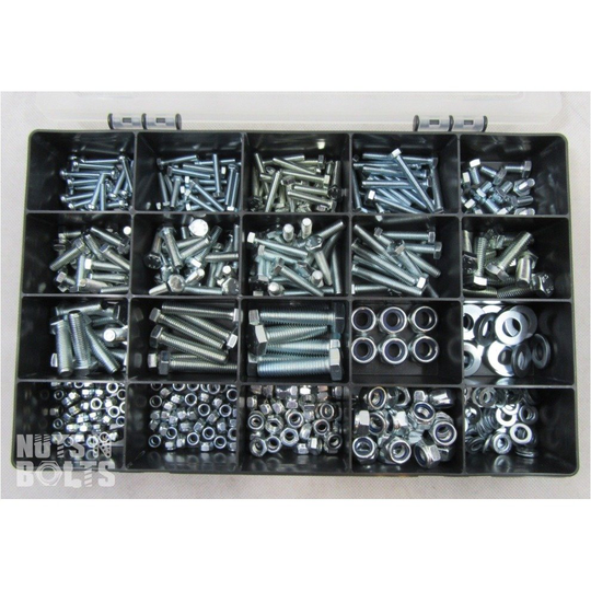 Grade 8.8 Assorted Box kit M4,M5 M6 M8 M10 Nuts And Bolts Setscrews BZP NYLOC