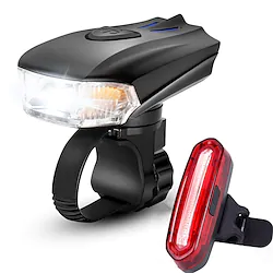 Bike Light, Ultra Bright USB Rechargeable Bicycle Lights Set, Led Bike Headlight and Taillight with IPX6 Waterproof,Road Cycling Safety Flashlight, Lights 5 Modes Lightinthebox