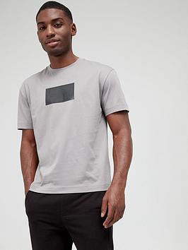 Calvin Klein Textured Logo Box Comfort T-Shirt - Asphalt Grey