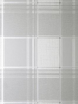 Fine Décor Larson Check Grey/Silver