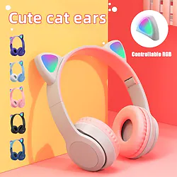 iMosi P47M Over-ear Headphone Over Ear Bluetooth5.0 Stereo Built-in Mic Cat Ear Design for Apple Samsung Huawei Xiaomi MI Yoga Fitness Gym Workout Mobile Phone Office Business Kids' Headphone Girls Lightinthebox