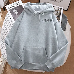 Inspired by Jujutsu Kaisen Cosplay Cosplay Costume Hoodie Anime Print Harajuku Graphic Kawaii Hoodie For Men's Women's Adults' Polyester / Cotton Blend Lightinthebox