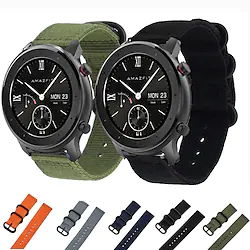 Nylon Canvas Watch Band Wrist Strap for Xiaomi Huami Amazfit GTR 42mm / Amazfit Bip Youth / Samsung Galaxy Watch 42mm Smart Watch Bracelet Wristband Replaceable Accessories Lightinthebox