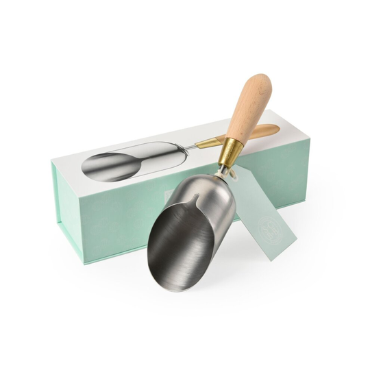 Sophie Conran Gardening Compost Scoop Gift Box (Stainless Steel &Wood)