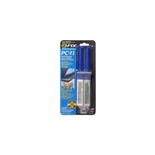 PC-11 Paste Epoxy, 1 Ounce Syringe, White Marine Grade, Waterproof, Underwater Repairs