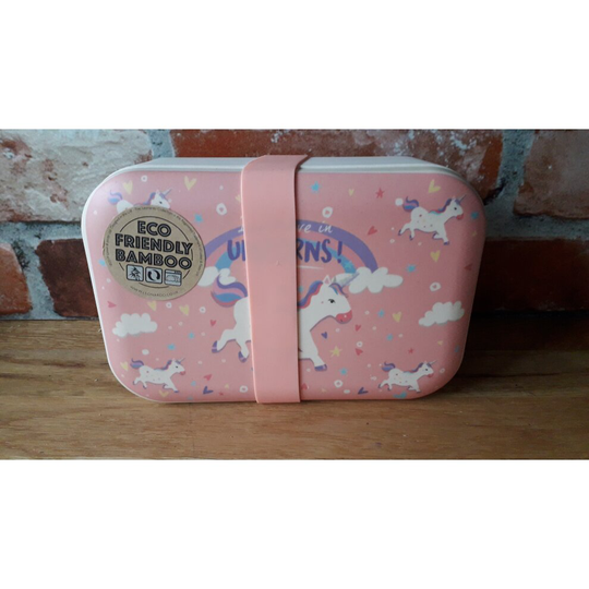 I Believe In Unicorns Bamboo Packed Lunch Box
