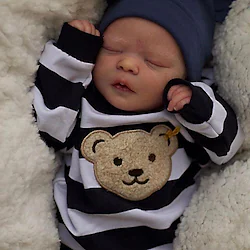 45CM 18inch Two Body Options Premie Bebe Doll Reborn Darren Asleep Lifelike Soft Touch Cuddly Baby 3D Skin Visibile Veins Art Doll Lightinthebox