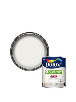 Dulux Quick Dry Gloss High Sheen Pure Brilliant White Matt Finish Wood And Metal Paint &Ndash; 750 Ml Tin