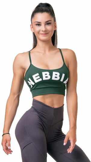 Nebbia Classic Hero Cut-Out Sports Bra Dark Green S