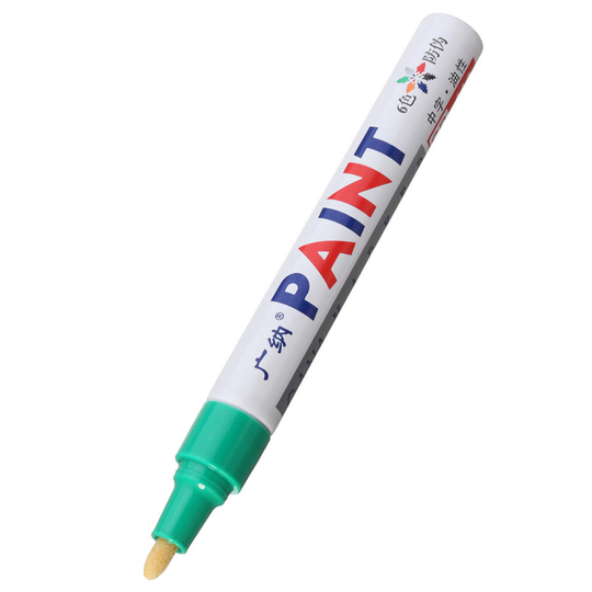 10Pcs Green Color Tyre Permanent Paint Pen Tire Metal Outdoor Marking Ink Marker Trendy