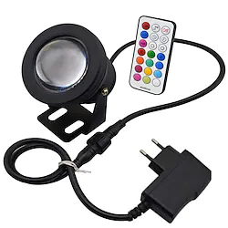 Outdoor 10W LED RGB LED Resistant Garden Landscape Fountain Pond Floodlight Outdoor Lights Lamp Bulb power adapter EU plug Memory Function Timing Setting(AC85-265V) Lightinthebox