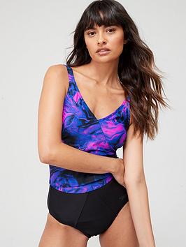 Speedo Evie Printed Shaping Tankini - Black Print