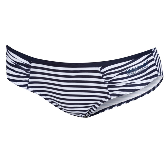 (14, Navy Stripe) Regatta Great Outdoors Womens/Ladies Aceana High Leg Bikini Briefs