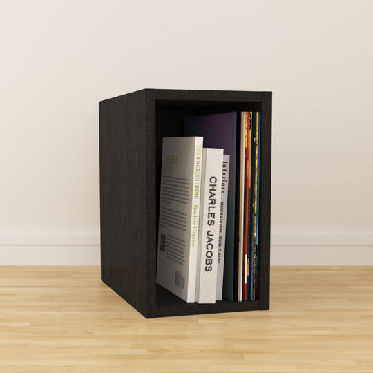 (Small) Vinyl 12" LP Record Cube Storage Box Unit Black