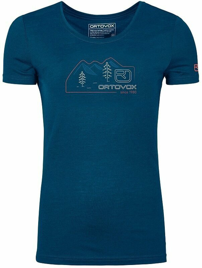 Ortovox 140 Cool Vintage Badge T-Shirt W Petrol Blue XS