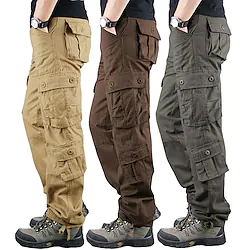 Men's Military Work Pants Hiking Cargo Pants Tactical Pants 8 Pockets Outdoor Ripstop Quick Dry Multi Pockets Breathable Cotton Combat Pants / Trousers Bottoms Army Green Black Blue Khaki Lightinthebox