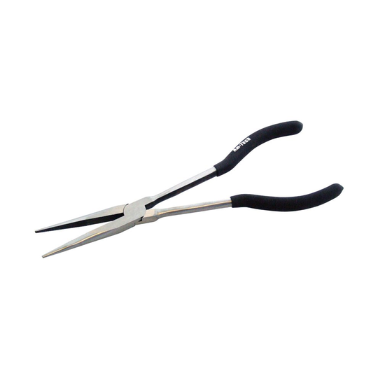 11" Long Nose Plier With None Slip Handles - nose long 11 plier pliers 275mm amtech extra grip reach drop forged straight new handle