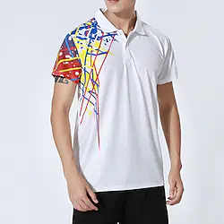 Men's Golf Shirt Tennis Shirt Breathable Quick Dry Moisture Wicking Short Sleeve T Shirt Top Regular Fit Printed Summer Gym Workout Tennis Badminton / Micro-elastic / Lightweight Lightinthebox