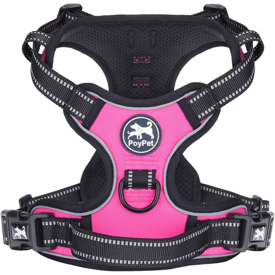 (XS (Pack of 1), Hot Pink) PoyPet No Pull Dog Harness