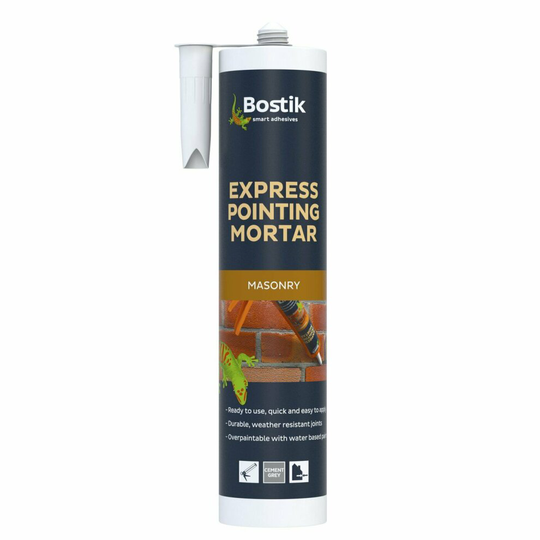 BOSTIK 310ml Express Cement Pointing Mortar Grey Durable Masonry Repair