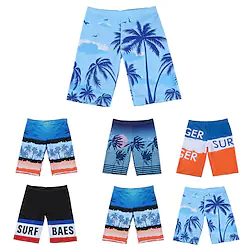 Men's Swim Shorts Swim Trunks Board Shorts Elastic Waist Graphic Comfort Breathable Short Casual Holiday Swimming Pool Streetwear Stylish Black Blue Lightinthebox